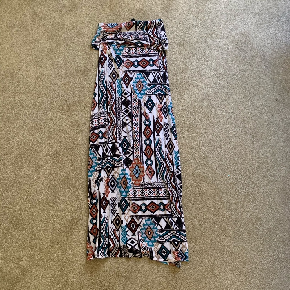 Windsor Patterned Aztec-like Maxi Skirt